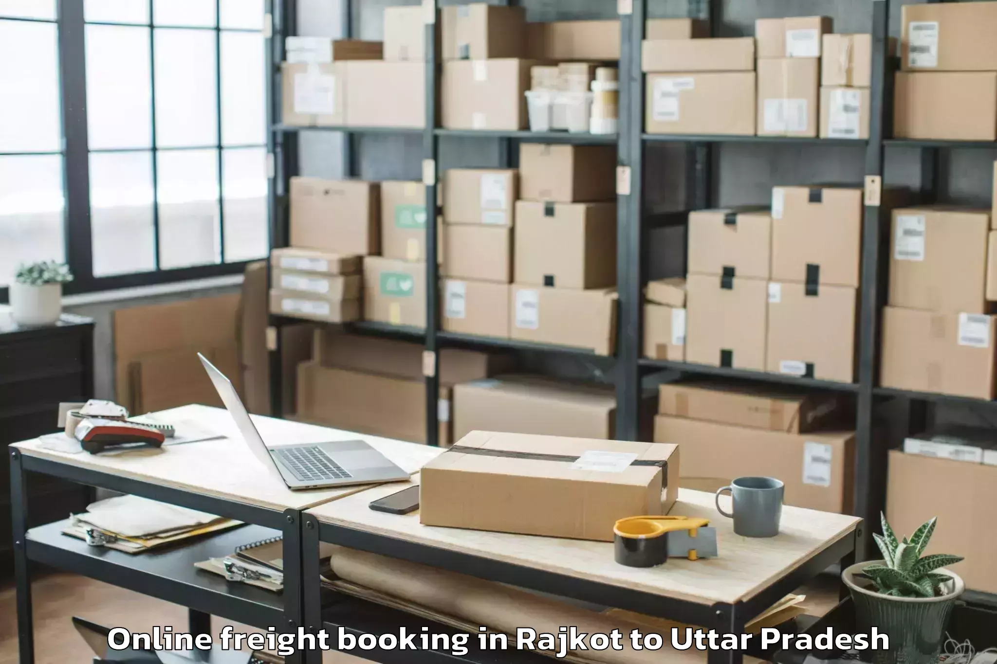 Efficient Rajkot to Moradabad Online Freight Booking